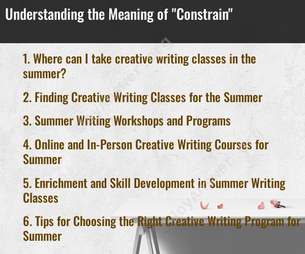 Understanding the Meaning of "Constrain"