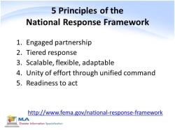 Understanding the National Response Framework by FEMA
