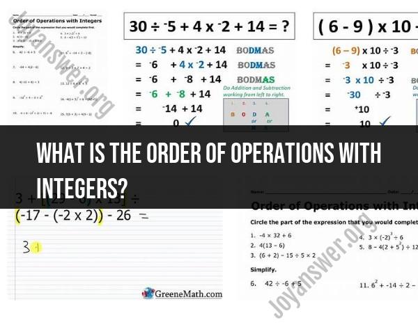 Understanding the Order of Operations with Integers