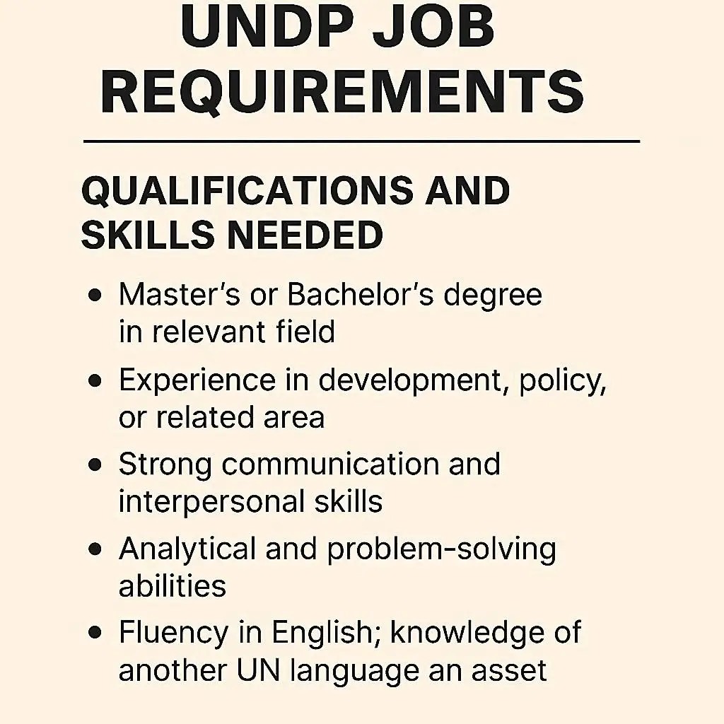 UNDP Job Requirements: Qualifications and Skills Needed