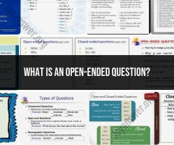 Unveiling the Concept of Open-Ended Questions