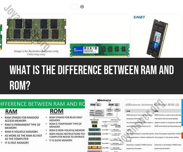 Unveiling the Distinction: RAM vs. ROM in Computing