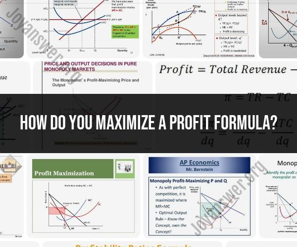 Unveiling the Formula for Maximizing Profit
