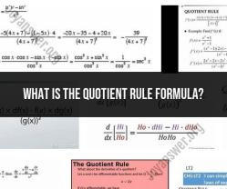 Unveiling the Quotient Rule Formula in Differentiation