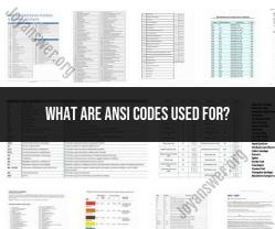 Uses of ANSI Codes: Applications and Significance