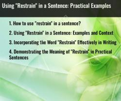 Using "Restrain" in a Sentence: Practical Examples