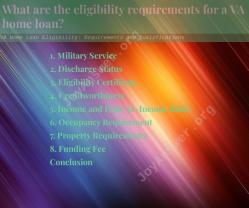 VA Home Loan Eligibility: Requirements and Qualifications