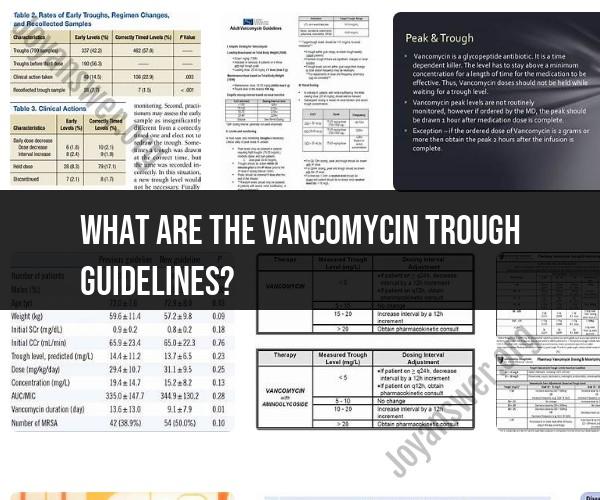 Vancomycin Trough Guidelines: Importance in Antibiotic Therapy