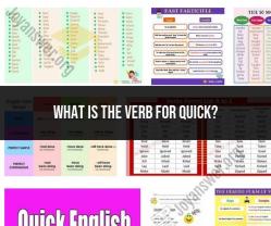 Verb Form of "Quick": Expressing Speed