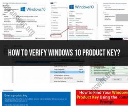 Verifying a Windows 10 Product Key: Authentication Process