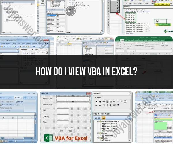 Viewing VBA in Excel: An Essential Guide
