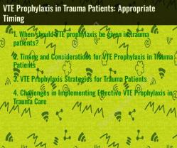VTE Prophylaxis in Trauma Patients: Appropriate Timing