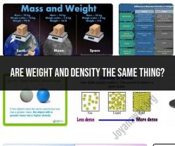 Weight vs. Density: Distinguishing Between Concepts