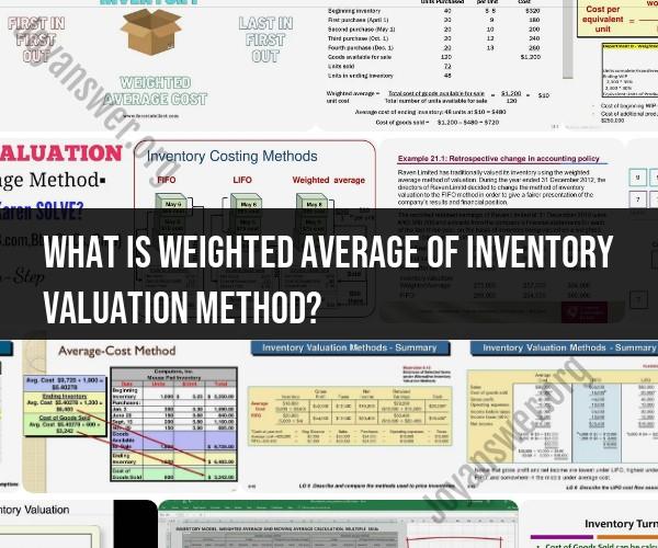 Weighted Average Inventory Valuation Method: Calculating Costs