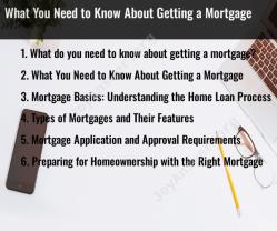 What You Need to Know About Getting a Mortgage
