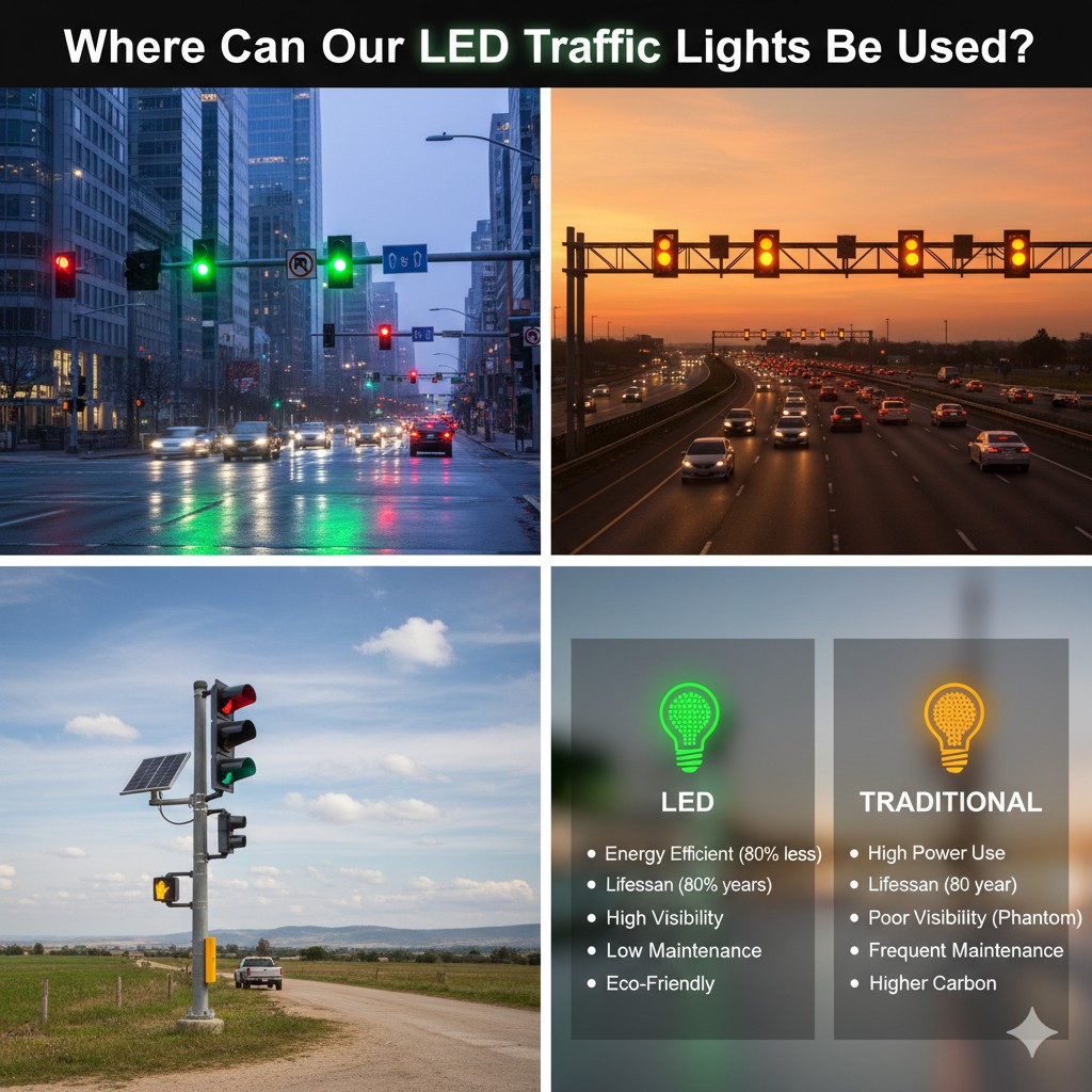Where Can LED Traffic Lights Be Used? Applications and Benefits