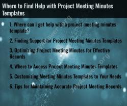 Where to Find Help with Project Meeting Minutes Templates