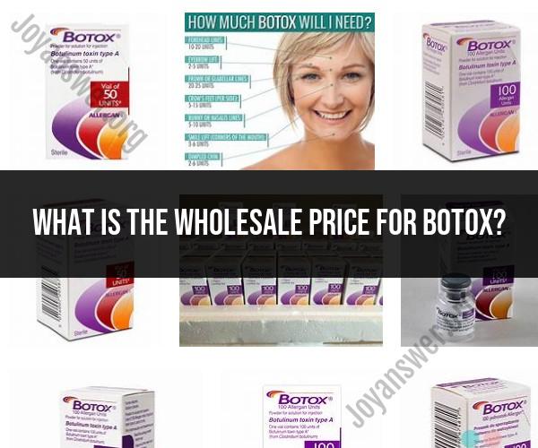 Wholesale Pricing for Botox: Understanding the Basics