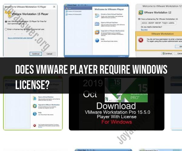 Windows Licensing Requirements for VMware Player