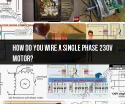 Wiring a Single-Phase 230V Motor: Electrical Connections