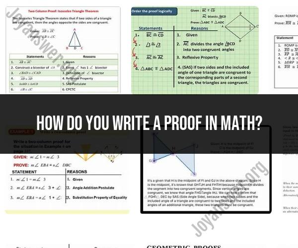 Writing a Mathematical Proof: Step-by-Step Guide