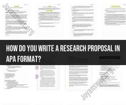 Writing a Research Proposal in APA Format: Step-by-Step Guide