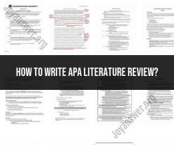 Writing an APA Literature Review: Step-by-Step Guide