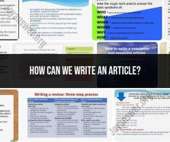 Writing an Article: Step-by-Step Guide