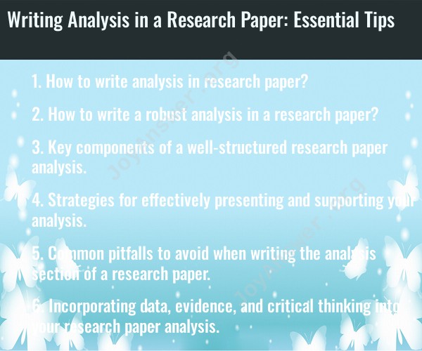 Writing Analysis in a Research Paper: Essential Tips