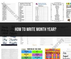 Writing Month and Year: Date Format Guidelines