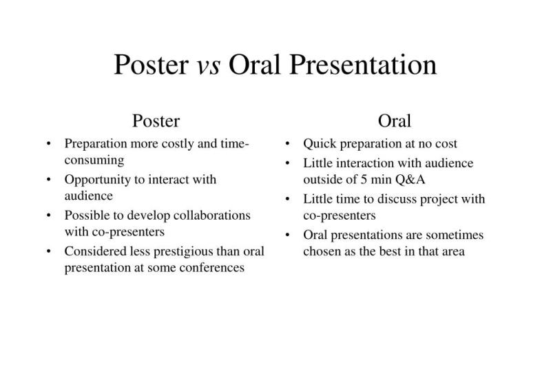 oral presentation vs written presentation