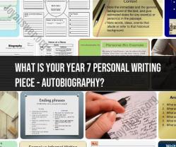 Year 7 Personal Writing Piece - Autobiography