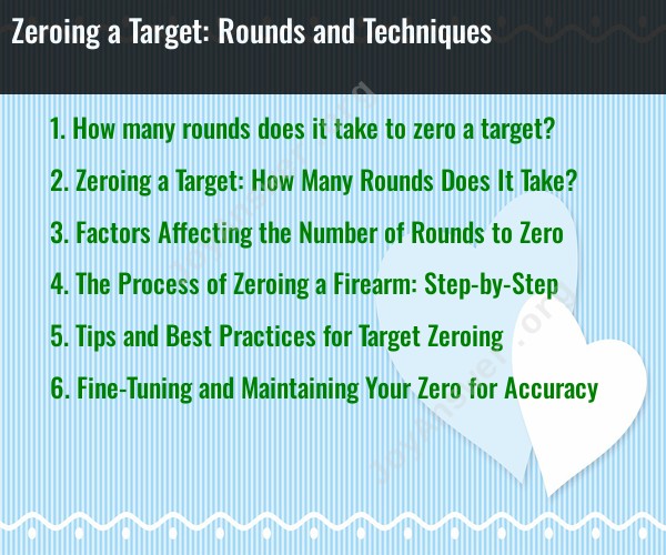 Zeroing a Target: Rounds and Techniques