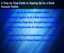 A Step-by-Step Guide to Signing Up for a Bank Account Online