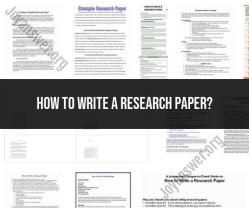 A Step-by-Step Guide to Writing a Research Paper