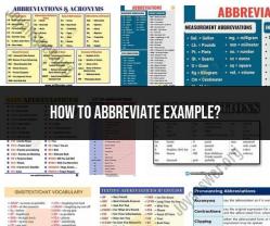 Abbreviating "Example": Tips for Efficient Writing