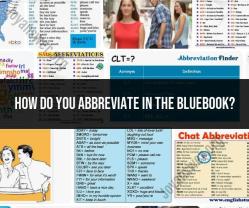 Abbreviating in the Bluebook: Legal Citation Guidelines