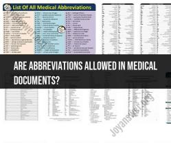 Abbreviations in Medical Documents: Guidelines and Usage