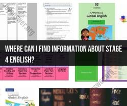 Accessing Information about Stage 4 English