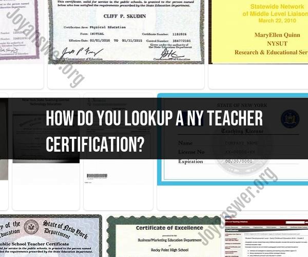 Accessing NY Teacher Certification: How to Look Up Licensure Information
