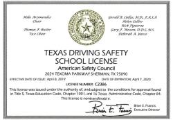 Accreditation of American Safety Council Defensive Driving Classes