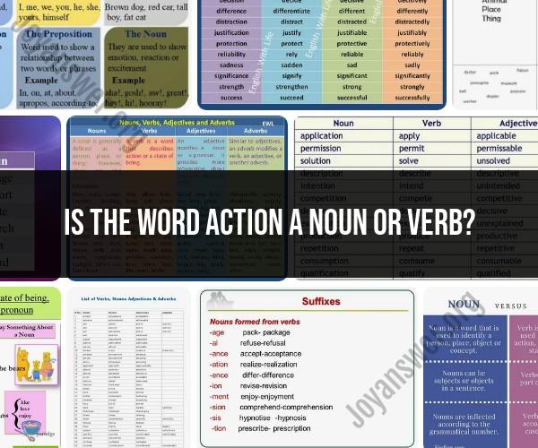 "Action" as a Noun or Verb: Linguistic Usage
