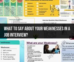 Addressing Weaknesses in a Job Interview: Tips and Strategies