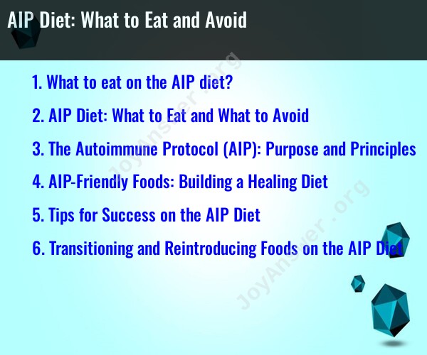 AIP Diet: What to Eat and Avoid
