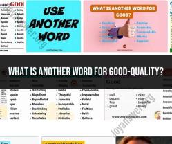 Alternative Terms for Good-Quality: Expanding Your Vocabulary