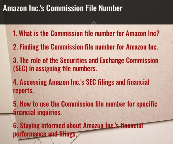 Amazon Inc.'s Commission File Number