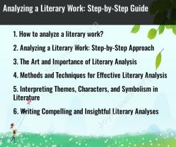 Analyzing a Literary Work: Step-by-Step Guide