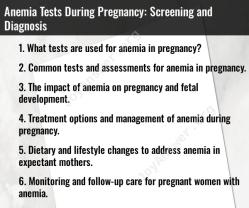 Anemia Tests During Pregnancy: Screening and Diagnosis