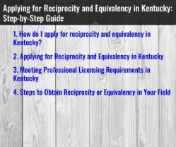 Applying for Reciprocity and Equivalency in Kentucky: Step-by-Step Guide