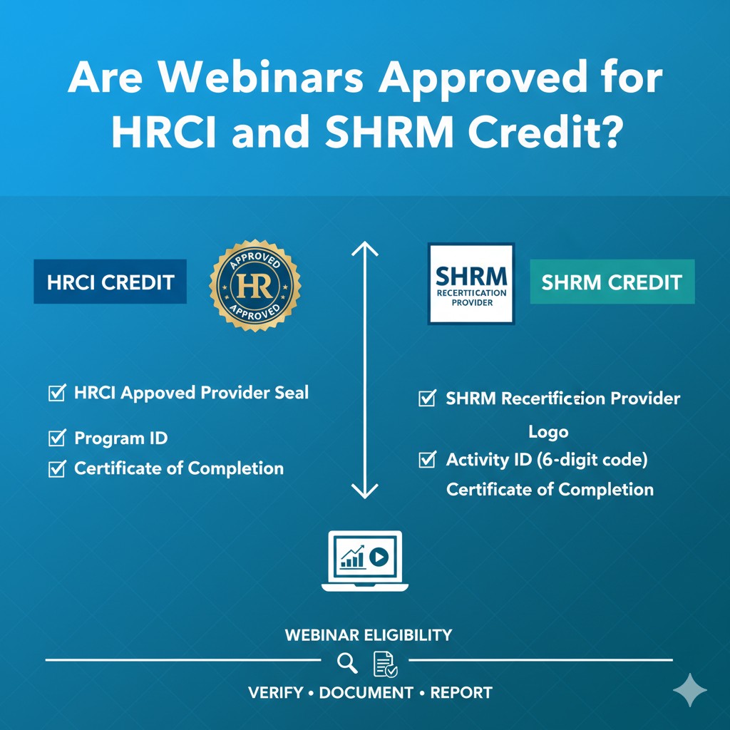 Are Webinars Approved for HRCI and SHRM Credit?